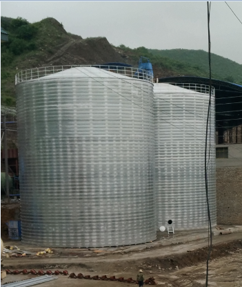 沉湖管委会粮食钢板仓的安装全过程不用热焊接